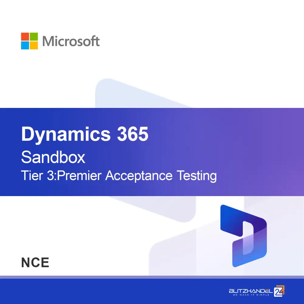 Dynamics 365 Operations - Sandbox Tier 3: Premier Acceptance Testing