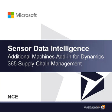 Sensor Data Intelligence Tillägg för Ytterligare Maskiner för Dynamics 365 Supply Chain Management (NCE)
