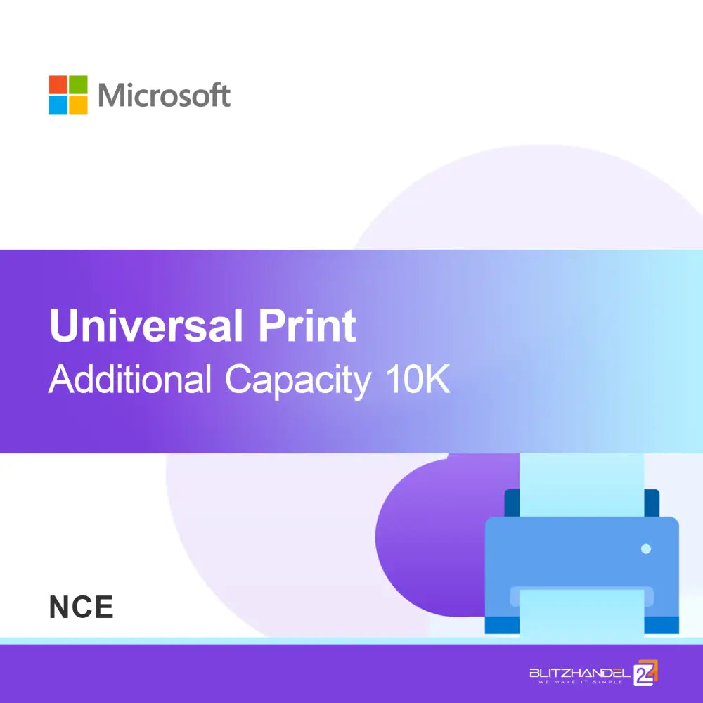 Univerzální tisk Dodatečná kapacita 10K (NCE)